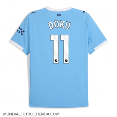 Camiseta Manchester City Jeremy Doku #11 Primera Equipación Replica 2025-26 mangas cortas Camiseta Manchester City Jeremy Doku #11 Primera Equipación Replica 2025-26 mangas cortas
